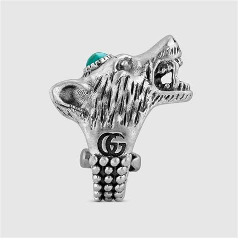 wolf ring gucci|gucci ghost ring silver.